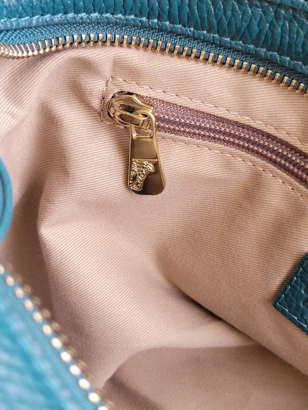 VERSACE Collection Pebbled Calfskin Leather Satchel - Picture 11 of 16